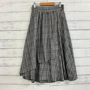 Equies Checkered Flare Skirt Size M